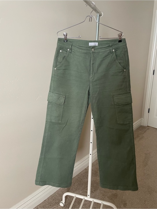 LOFT Denim - LOFT Olive Green Wide-Leg Cargo Jeans